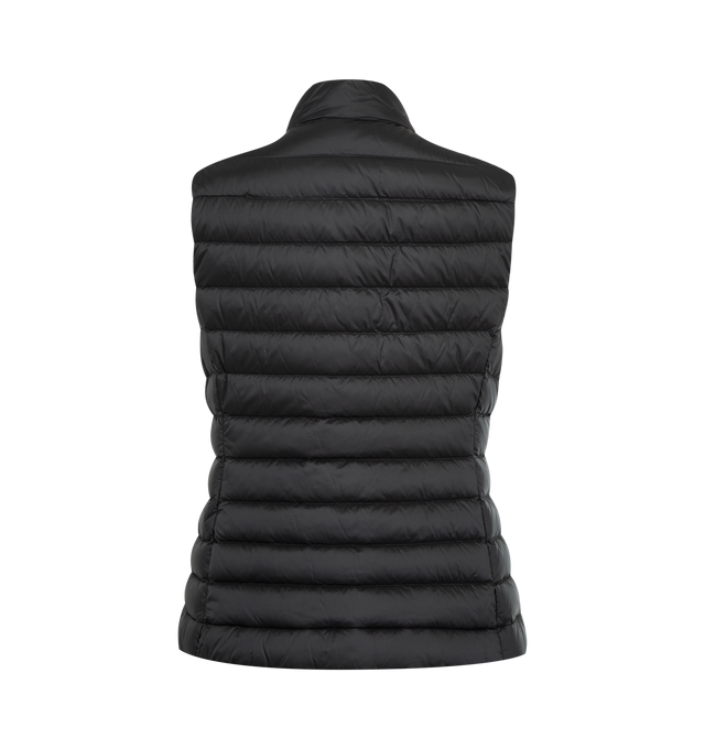Image 2 of 2 - BLACK - MONCLER Igens Down Vest featuring recycled longue saison, water-repellent main fabric, recycled longue saison lining, down-filled, collar with snap button closure, zip closure and zipped pockets. 100% polyamide/nylon. Padding: 100% polyester. Made in Romania.