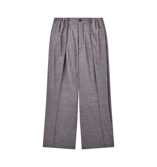 Image 1 of 1 - GREY - Giorgio Armani Men's Wool Cashmere Pleated Trouser is crafted from a premium virgin wool and cashmere blend, offering exceptional softness, comfort, and a refined drape. The pleated silhouette is enhanced with a touch of stretch for ease of movement, while the cotton lining ensures all-day comfort. Fabric: 90% Virgin Wool, 8% Cashmere, 2% Elastane. Lining: 100% Cotton