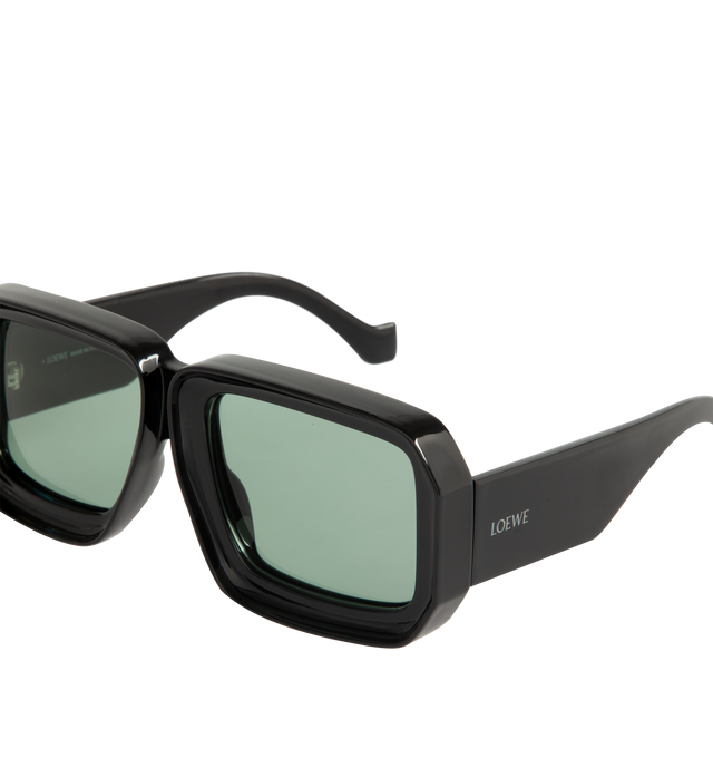 Image 3 of 3 - BLACK - Loewe Paula's Ibiza Dive In mask-shaped sunglasses in acetate featuring universal fit, UVA/UVB protection and metal LOEWE logo. Made in Italy.