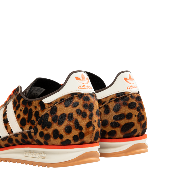 Image 3 of 5 - BROWN - ADIDAS SL 72 OG Sneakers featuring lace-up style with nylon uppers, suede overlays, EVA midsoles, textile linings, and rubber soles.