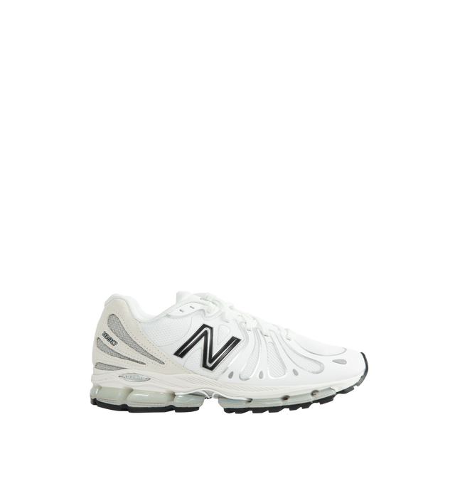 Image 1 of 5 - WHITE - New Balance 1890 Unisex Sneakers feature a synthetic upper with a classic lace-up silhouette. Designed with ABZORB midsole cushioning for enhanced impact absorption, all-day comfort, and a durable rubber outsole. Upper: Synthetic; Midsole: ABZORB. *Unisex style in men's sizing.