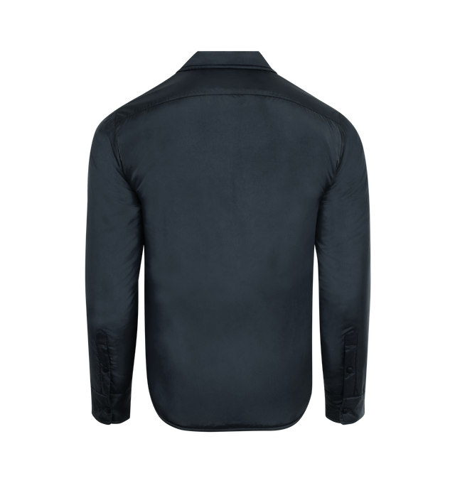 Image 2 of 3 - NAVY - ASPESI Camicia Re-Shirt featuring soft lightweight water-repellent nylon, nylon lining and padding in medium-weight wadding, visible press-stud fastening, in-seam side pockets, cuff with slit and press-studs, customised label with micro-injected aspesi logo and regular fit. 100% nylon.