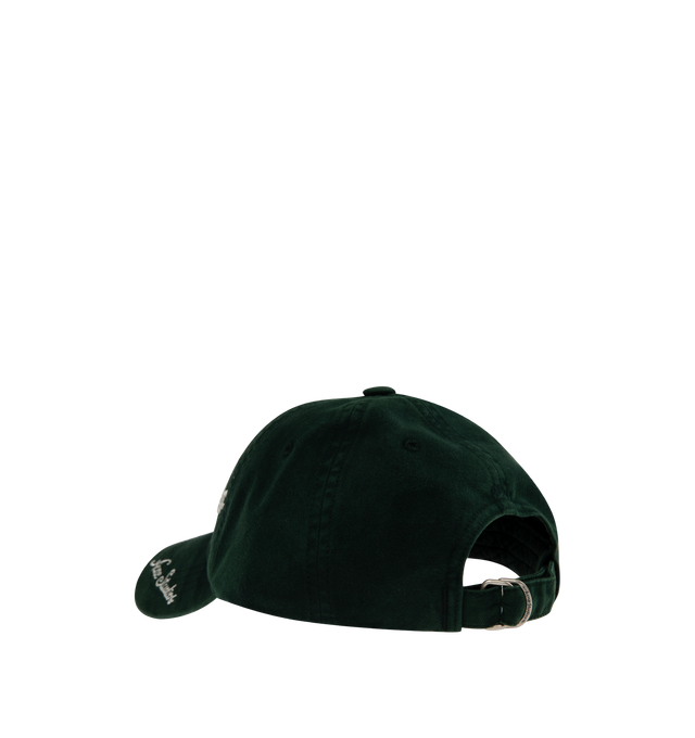 Image 2 of 2 - GREEN - Acne Studios Mens Cap is crafted from cotton. Features embroidered Acne Studios logo, curved brim, and adjustable cap silhouette. Main Material: 100% Cotton. Made in Italy.