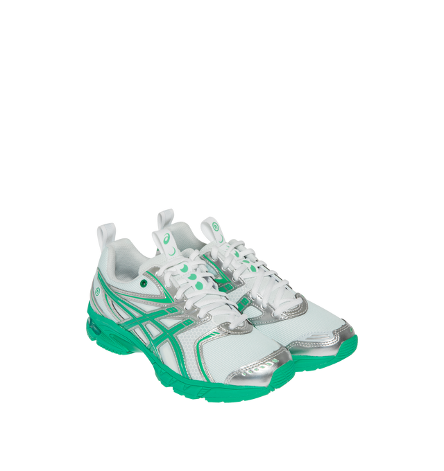 Image 2 of 5 - GREEN - ASICS GEL-DS TRAINER 14 Sneaker featuring breathable mesh underlays, TRUSSTIC support system, rearfoot GEL technology and rubber outsole.