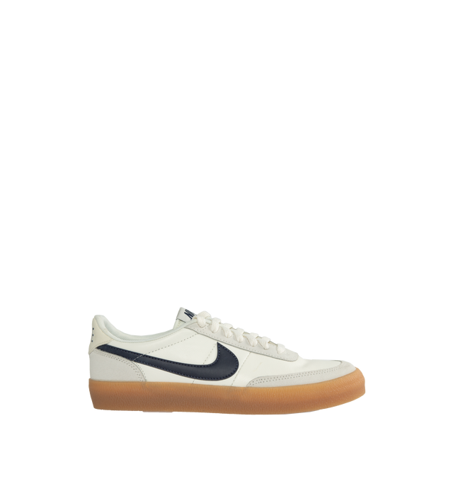 Image 1 of 5 - WHITE - NIKE KILLSHOT 2 LEATHER has a variety of leathers that add depth and durability. The rubber gum sole adds a retro look and durable traction and there is a "NIKE" on the heel and bold Swoosh. 