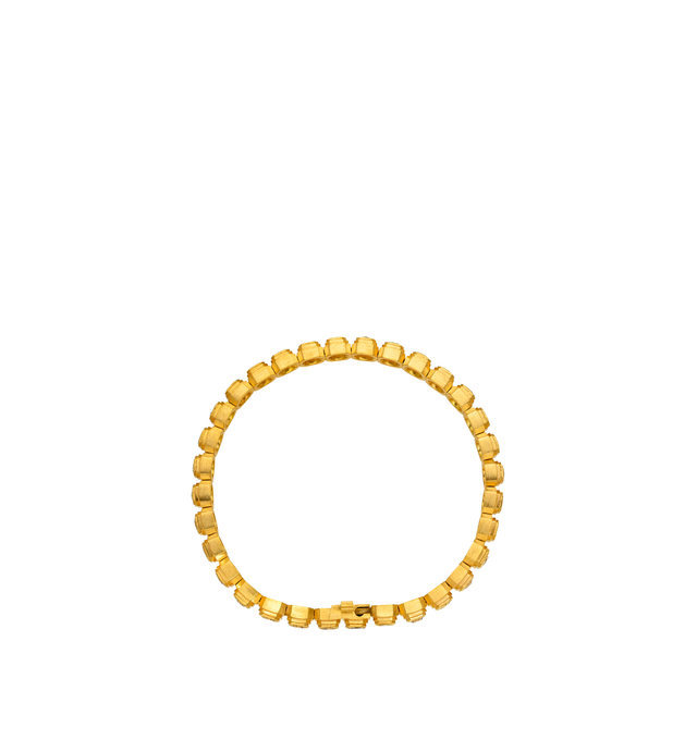 Image 2 of 3 - GOLD - Darius Champagne Diamond Ziggurat Eternity Bracelet featuring approximately 5.90 cts of antique old european-cut champagne diamonds set in 18K Fairmined yellow gold. Length: 7". For personal consultation and detailed information about jewelry, please contact our dedicated stylist team at personalshopping@hirshleifers.com.This item may be restricted for online purchase to international clients. For assistance purchasing this item please contact our dedicated stylist team at personalsho