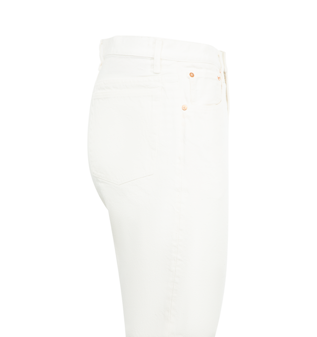 Image 3 of 3 - WHITE - KAPTAIN SUNSHINE Skate Shoecut Denim Pants featuring 13.5oz selvedge denim, regular fit, center creased, zipper fly, 5 pockets and one wash. 100% cotton.