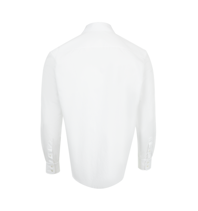 Image 2 of 2 - WHITE - THE ROW Paramo Shirt featuring pointed collar, curved hem, button front closure and button cuffs. 100% cotton. Made in Italy.