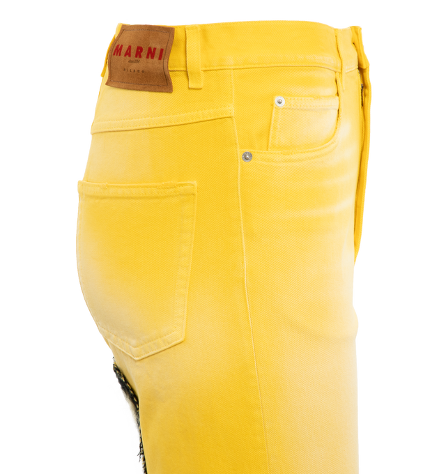 DENIM JEANS WITH MOHAIR PATCHES (MENS)