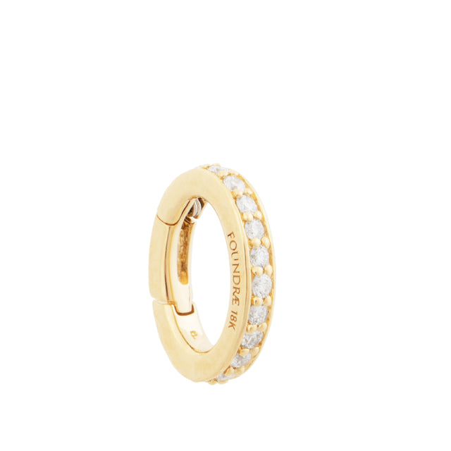 Image 2 of 2 - GOLD - FOUNDRAE Pave Oval Annex Link featuring 18-karat gold, 6.5 mm wide by 9mm tall, diamond weight: 0.090ct. For personal consultation and detailed information about jewelry, please contact our dedicated stylist team at personalshopping@hirshleifers.com.