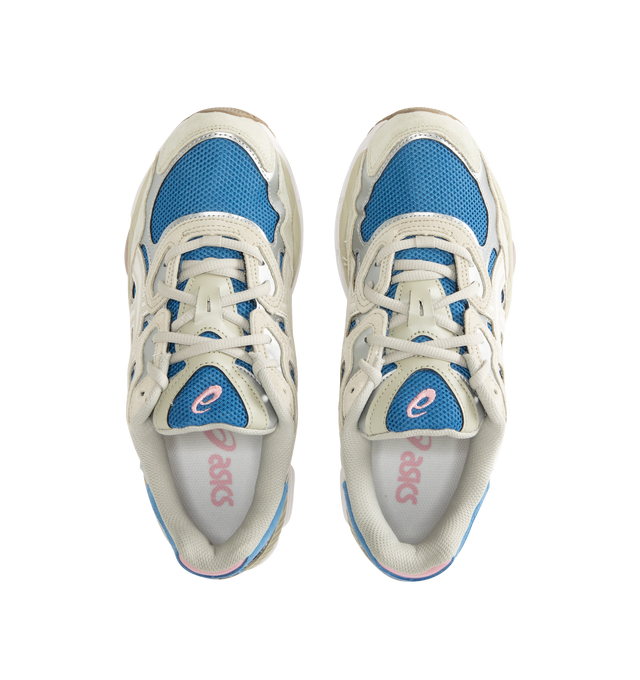 Image 5 of 5 - WHITE - ASICS GEL-NYC Polar Sneaker featuring lace up closure, layered upper construction, rearfoot and forefoot GEL technology, suede and synthetic and fabric upper, fabric lining and rubber sole.
