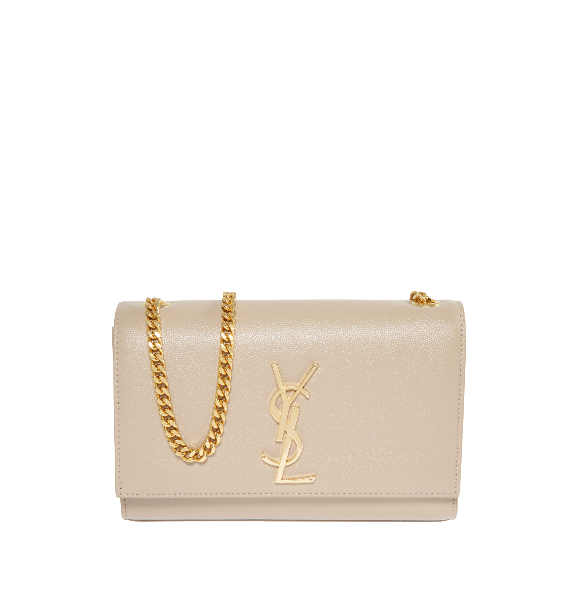 Saint Laurent Kate Small Croc-Embossed Chain Shoulder Bag