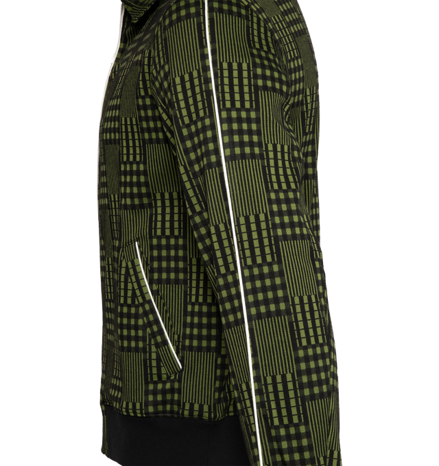 GEOMETRIC PRINT ZIP UP JACKET (MENS)
