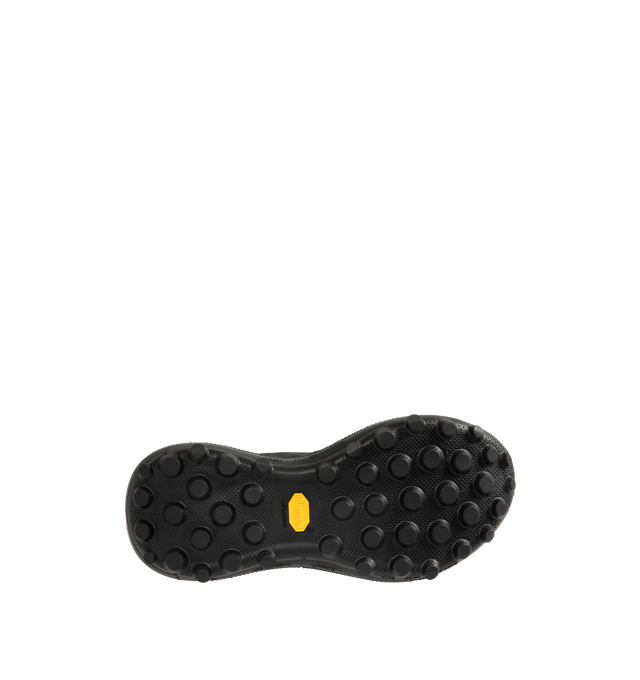 Image 4 of 5 - BLACK - SATISFY The Rocker Sneaker featuring Rippy 66 mesh upper with Vibram rubber sole, asymmetrical lace-up front, Cushioned Euforia Super Foam footbed, TuneLug outsole for enhanced grip, control, and edge hold on technical descents, Rippy 66 monomesh for strength, durability, breathability, and resilience, notched, textured laces and back pull tab.