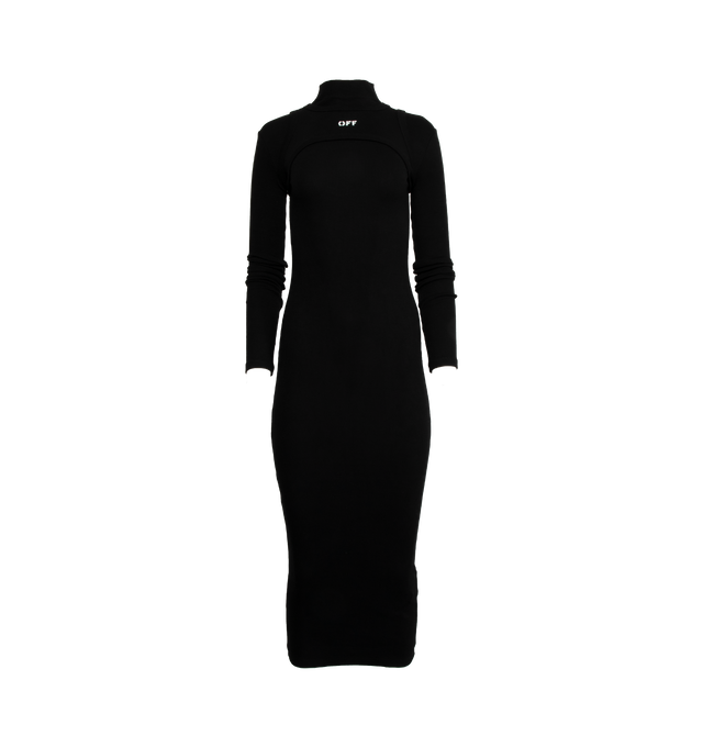 OFF STAMP RIB ROUND LONG DRESS