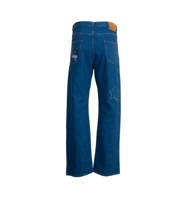 DENIM JEANS WITH MOHAIR PATCHES (MENS)
