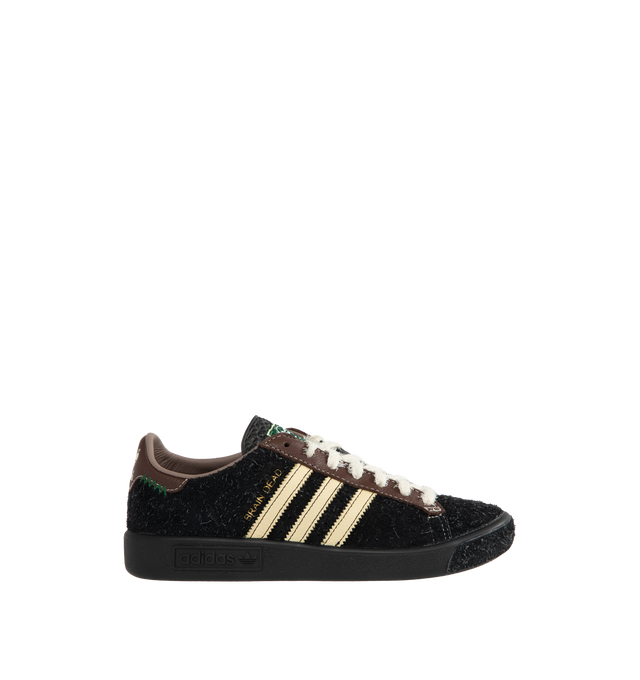 Image 1 of 5 - BLACK - ADIDAS Forest Hills Brain Dead Shoes featuring a low-profile silhouette, a hairy suede upper that features 3-Stripes, visible stitching at the heel tab, an Ecotex tongue, regular fit, lace closure, leather and textile upper, leather lining and rubber outsole.