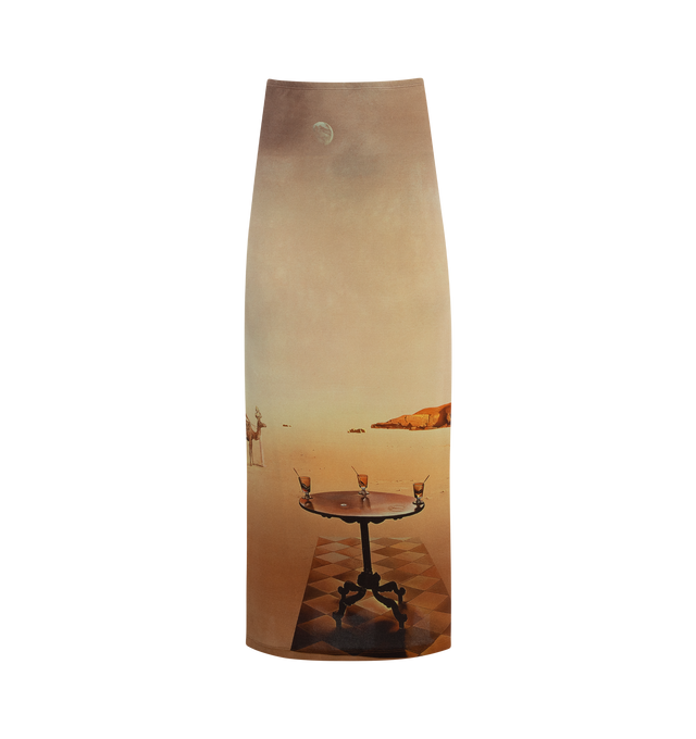 LONG FITTED PRINTED SKIRT (WOMENS)
