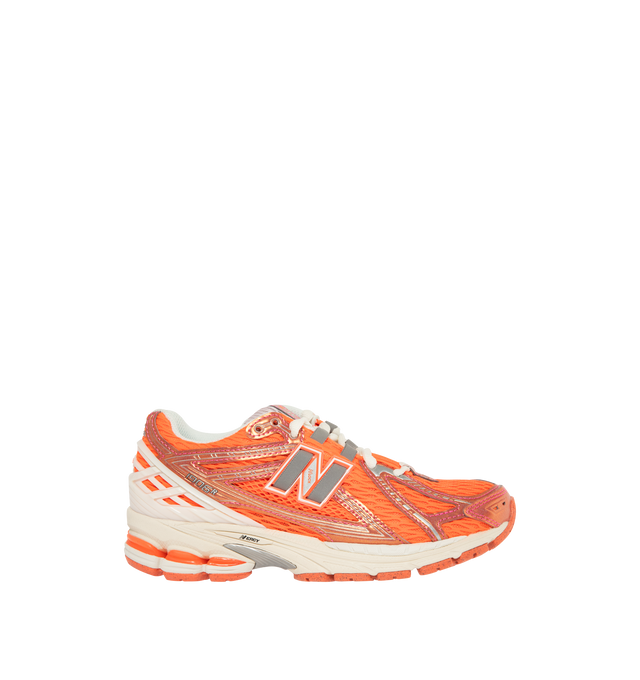 Image 1 of 5 - ORANGE - NEW BALANCE 1906R Sneakers featuring mesh upper with synthetic overlays, ACTEVA LITE midsole cushioning, ABZORB SBS heel cushioning, N-ergy outsole provides superior shock absorption, Stability Web outsole technology provides added arch support, TPU heel cage, rubber sole and adjustable lace closure.
