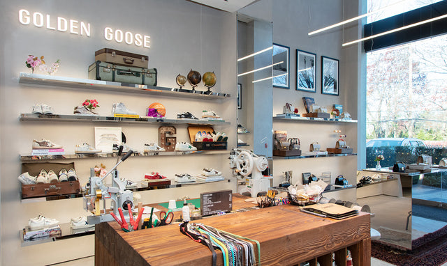 Golden Goose shoe boutique in Hirshleifers Manhasset