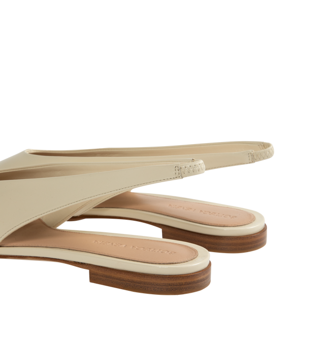 Image 3 of 4 - WHITE - BOTTEGA VENETA Sofia Sling Back Ballerina featuring supple construction in shiny calfskin, elasticated back and rubber injected leather outsole. Calfskin. Made in Italy.