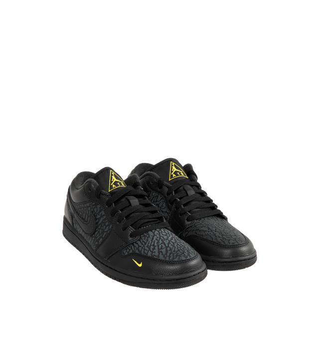 Image 2 of 5 - BLACK - JORDAN Air Jordan 1 Low SE Sneaker featuring lace up, encapsulated Air-Sole unit, lightweight cushioning, genuine leather in the upper and solid rubber outsole.