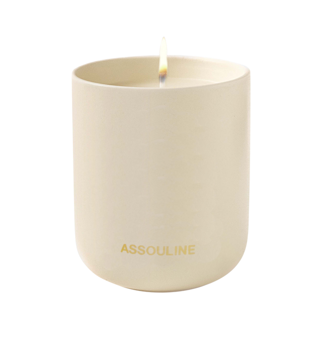 Image 3 of 4 - MULTI - Assouline Ibiza Bohemia - Travel From Home Candle. Bask in an Ibiza sunrise glittering over ocher sands with a mlange of lemon, bergamot, green apple, and patchouli, capturing the essence of carefree mornings and the enchanting rhythm of island life. Material: Ceramic Vessel. Wax Family: Soy, Coco, Paraffin Blend. Approximate Burn Time: 50 Hours. Weight: 11.25 oz (318.02 g). Dimensions: 4 x 3.37 in (10.16 x 8.56 cm).