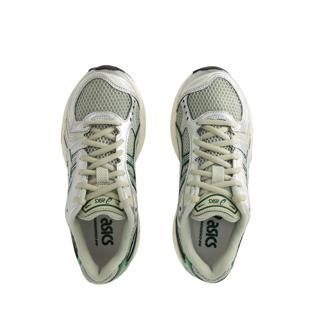 Image 5 of 5 - SILVER - Asics GEL-Kayano 14 Sneakers are lace-up style with rip-stop underlays, GEL cushioning, and TRUSSTIC support system. Unisex style in men's sizing.