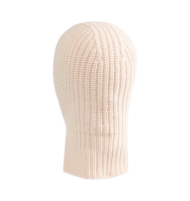 Image 2 of 3 - CREAM - Moncler Women's Wool and Cashmere Balaclava is crafted from a luxurious wool and cashmere blend and features a protective balaclava silhouette inspired by the brand's alpine heritage. Main Material: 90% Virgin Wool, 10% Cashmere. Made in Italy.