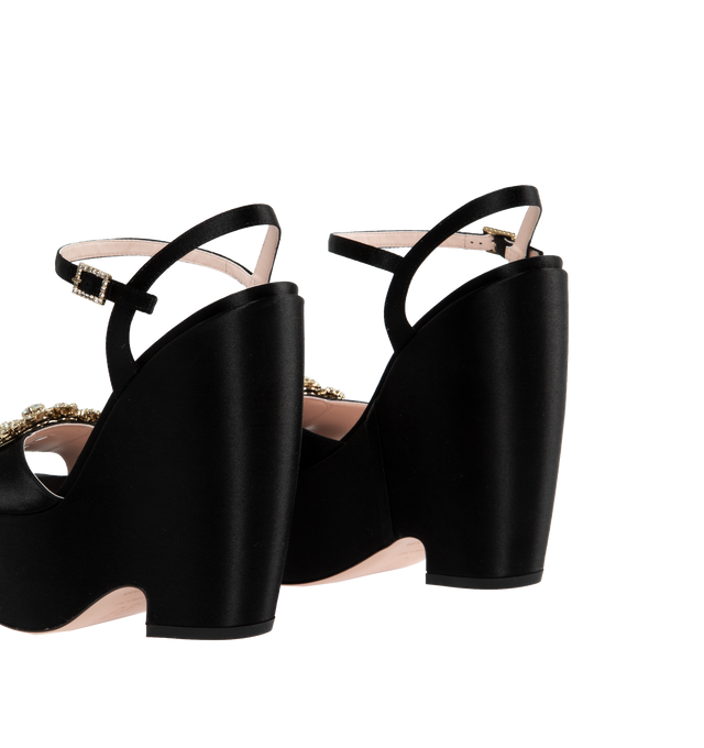 FLOWER STRASS WEDGE SANDAL