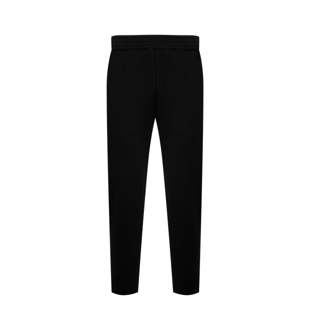 Image 1 of 3 - BLACK - THE ROW Kaol Pant featuring relaxed pull-on pant in cotton and cashmere French terry with tapered hem, side seam pockets and topstitched elastic waistband. 84% cotton, 16% cashmere. Made in Italy.