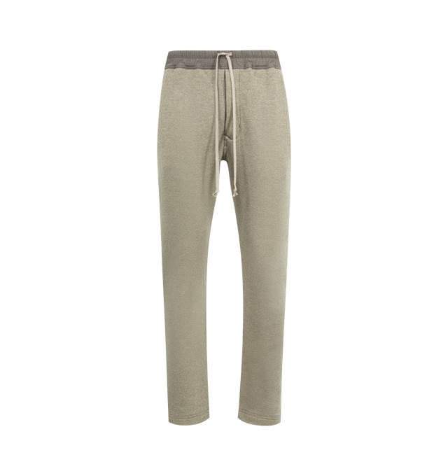 Image 1 of 3 - GREY - Rick Owens DRKSHDW Berlin Drawstring Sweatpants featuring drawstring at elasticized waistband, four-pocket styling, button fly and straight leg. 100% organic cotton. Made in Italy.