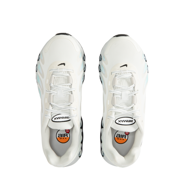 Image 5 of 5 - WHITE - NIKE Air Max Dn8 Sneaker featuring Dynamic Air system with dual-chambered tubes with tuned pressure levels, full-length Dynamic Air system sits directly on top of the rubber outsole, plush foam, sculpted upper is made from lightweight mesh on top and plastic heel clip.