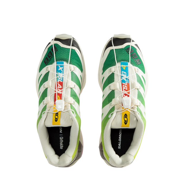 Image 5 of 5 - GREEN - Salomon XT-4 OG Sneakers are crafted from synthetic and textile materials and feature the iconic XT-4 silhouette revived from the archives. Celebrated for its vintage aesthetic, long-lasting comfort, and stable performance, this legendary trail-inspired design returns with refreshed colorways while staying true to the style and functionality that made it a cultural icon. Main Material: Synthetic and Textile Upper. Lining: Textile. Insole: Textile. Outsole: Rubber. Closure: Quicklace S