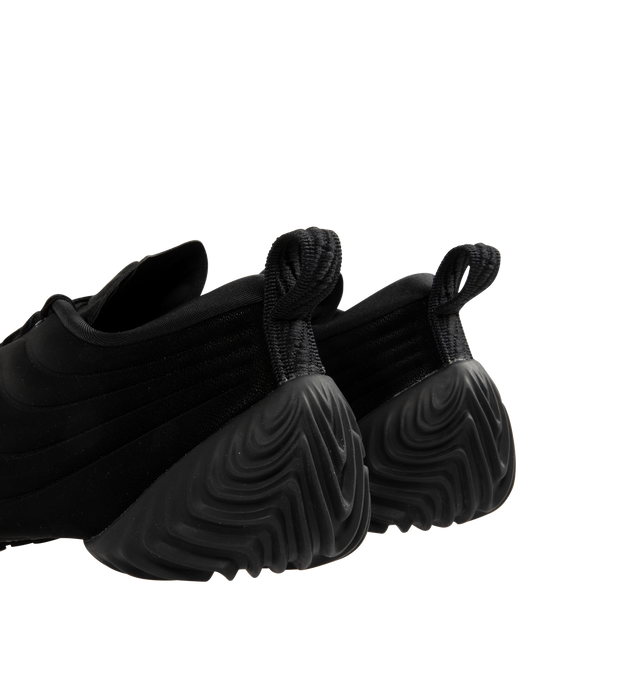 Image 3 of 5 - BLACK - NIKE Astra Ultra Sneaker featuring luxe upper with rippling design lines, sleek, low-profile silhouette, asymmetrical velvet laces, rounded toe, heel pull tab and rubber outsole.