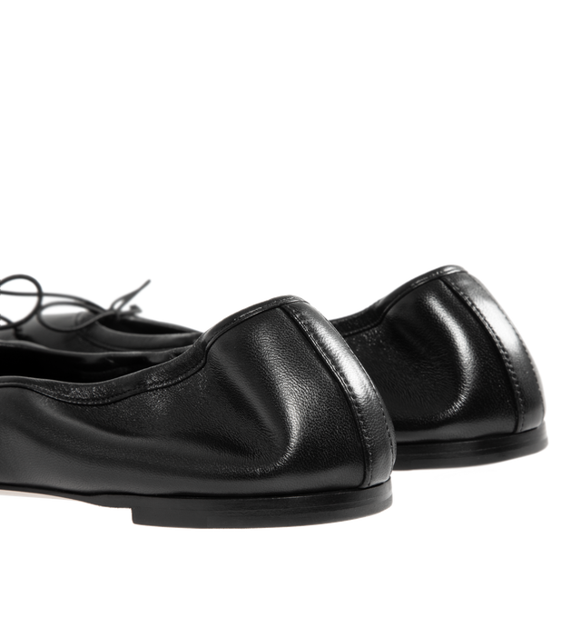 Image 3 of 4 - BLACK - CHRISTEN Tabi Flat Ballerina Shoe featuring stretch nappa leather, sock-like feel, Tabi split toe stretch construction and outsole is soft and flexible. 5mm. Calf leather. Made in Italy.