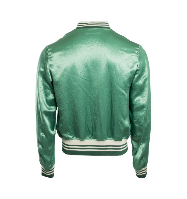 SATIN CROPPED VARSITY JACKET (MENS)