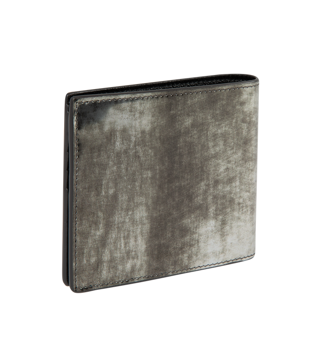 Image 2 of 3 - GREY - SAINT LAURENT Wallet featuring embossed logo, single compartment, eight card slots, two bill slots, two receipt compartments and leather lining. 4.3 X 3.7 X 1 inches. 100% calfskin leather.  