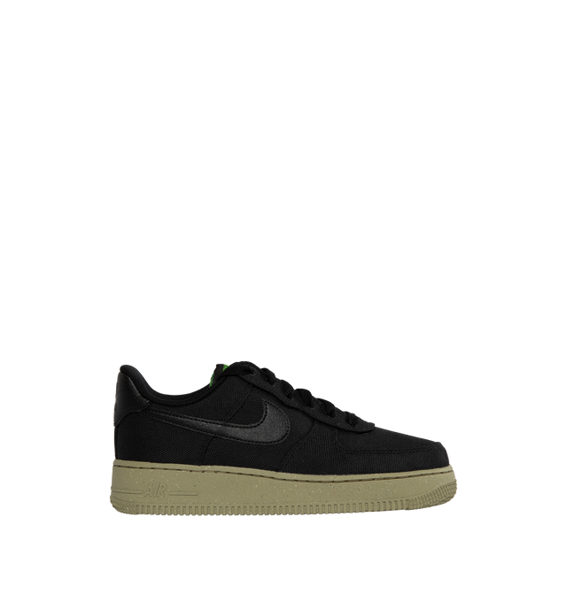 Image 1 of 5 - BLACK - NIKE Air Force 1 '07 LV8 featuring canvas upper with stitched overlays, padded collar, leather accents, foam midsole and rubber outsole. 