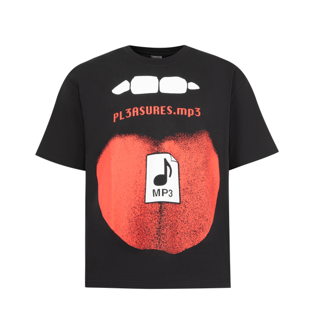 Image 1 of 3 - BLACK - PLEASURES Piracy Graphic T-Shirt featuring relaxed fit, crewneck, short sleeves and graphic on front. 100% cotton.