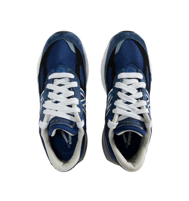 Image 5 of 5 - BLUE - NEW BALANCE 990V6 Sneaker featuring mesh upper, suede overlays, FuelCell foam, ENCAP midsole cushioning combines lightweight foam with a durable polyurethane rim, reflective accents and TPU back tab.