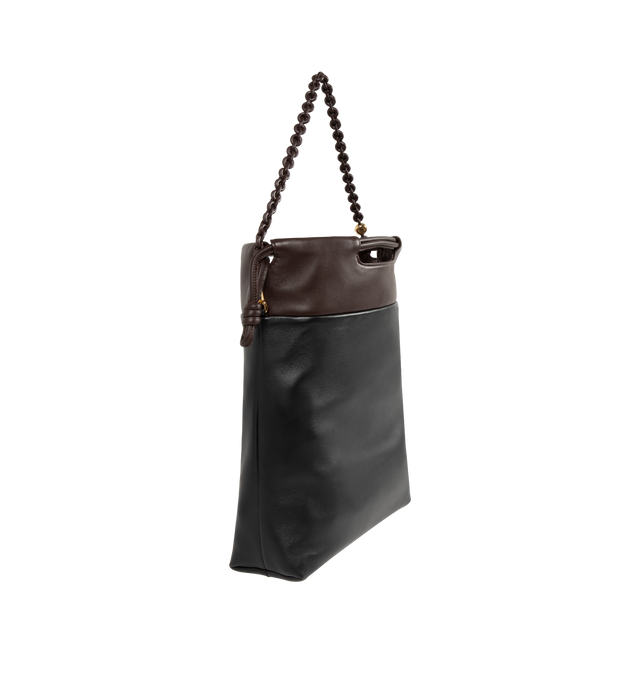 Image 2 of 4 - BLACK - LOEWE Flamenco Purse Tote in mellow nappa lambskin featuring shoulder, crossbody or hand carry, top handles, detachable and adjustable leather strap, detachable donut chain with an Anagram Pebble, magnetic closure, suede lining and embossed LOEWE logo. 38 cm x 29 cm x 9 cm. Made in Spain.
