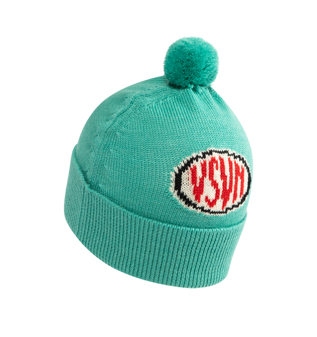 Image 2 of 2 - GREEN - VISVIM Wool Knit Beanie featuring a classic watch cap silhouette, traditional cuffed design and folded brim. Wool.