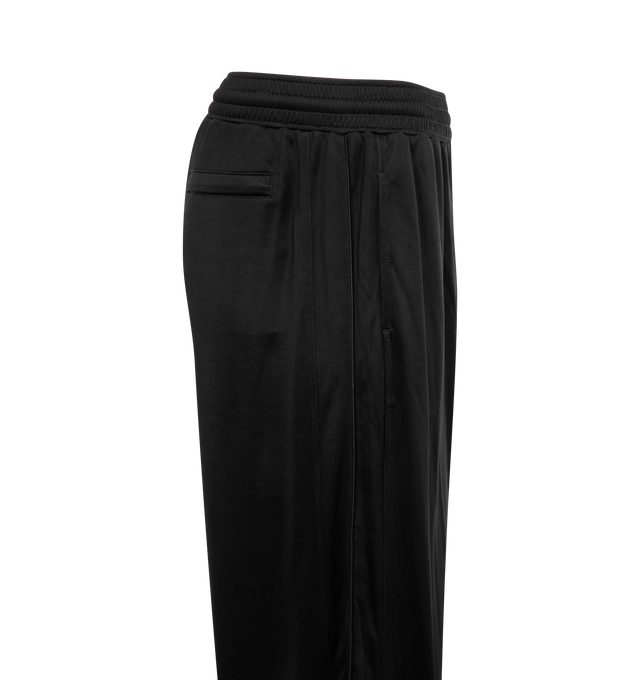 Image 3 of 3 - BLACK - GIVENCHY Wide Jogger Pants featuring elastic waist, piping detail on the sides, two side pockets and two back pockets and wide legs. 94% viscose, 6% elastane. 