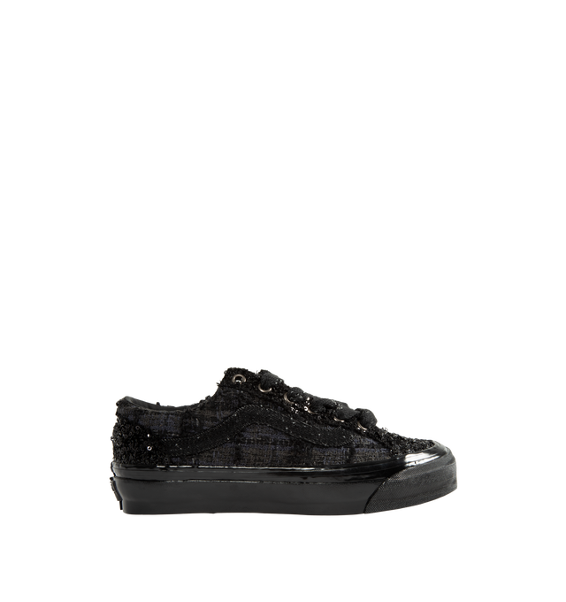Image 1 of 5 - BLACK - Vans Unisex Premium Old Skool 36 Sneakers are crafted from canvas and feature the iconic low-top silhouette, a lace-up closure, and sequin embellishments. Finished with allover sequin embellishments. Main Material: Canvas Textile. Outsole: Rubber.
