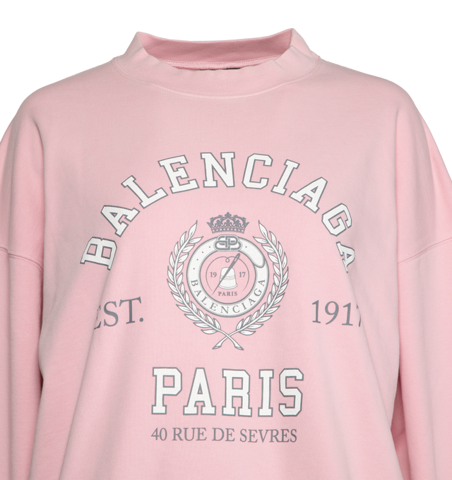 VARSITY-LOGO CREWNECK SWEATSHIRT (WOMENS)