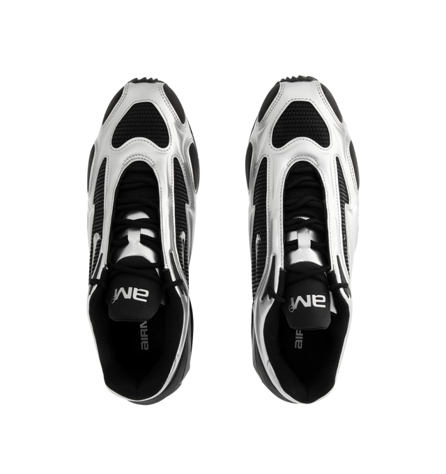 Image 5 of 5 - SILVER - NIKE Air Max Muse Sneaker featuring mesh upper with faux leather trim and rubber sole, lace-up front, cushioned foam midsole, Max Air cushioning and Air Max logo at tongue.
