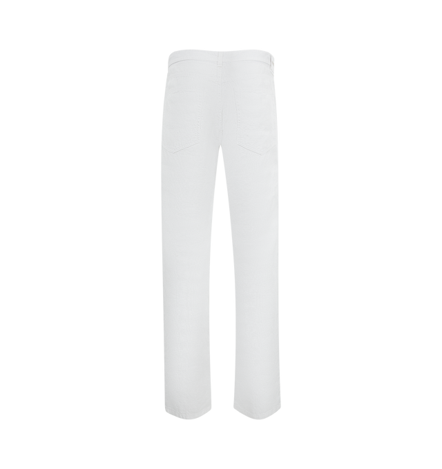 Image 2 of 3 - WHITE - 120% LINO Pant featuring classic chino style, two back patch pockets, button zip fly and straight leg. 100% linen.