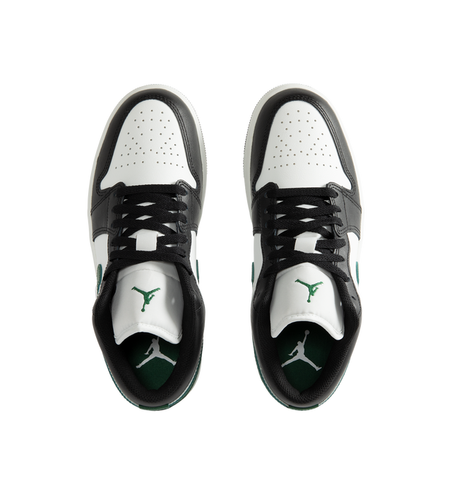 Image 5 of 5 - MULTI - Men's Air Jordan 1 Low Sneakers feature a genuine leather upper with the iconic low-top silhouette for a clean, timeless heritage look. These lifestyle sneakers combine encapsulated Air-Sole cushioning with a durable rubber outsole for lightweight comfort, lasting support, and reliable everyday traction. Main Material: Genuine Leather. Midsole: Encapsulated Air-Sole Unit. Sole: Rubber.