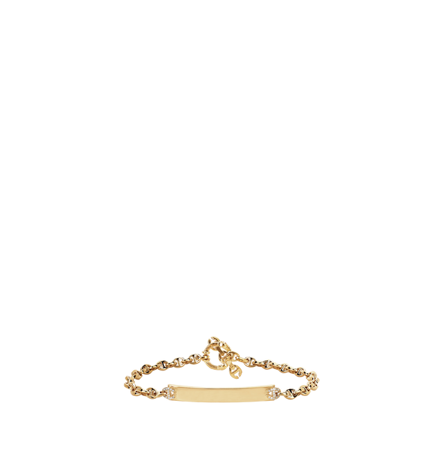 Image 1 of 1 - YELLOW - HOORSENBUHS 3MM Open-Link Bracelet featuring a monogram plate with diamond accents and our iconic tri-link loop and toggle closure. Hirshleifers offers a range of initial pieces from this collection in-store. For personal consultation and detailed information about jewelry, please contact our dedicated stylist team at personalshopping@hirshleifers.com. This item may be restricted for online purchase to international clients. For assistance purchasing this item please contact our dedi